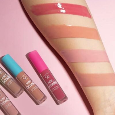 تنوع رنگ رژ لب مایع گلدن رز Miss Beauty Glow Shine 3D