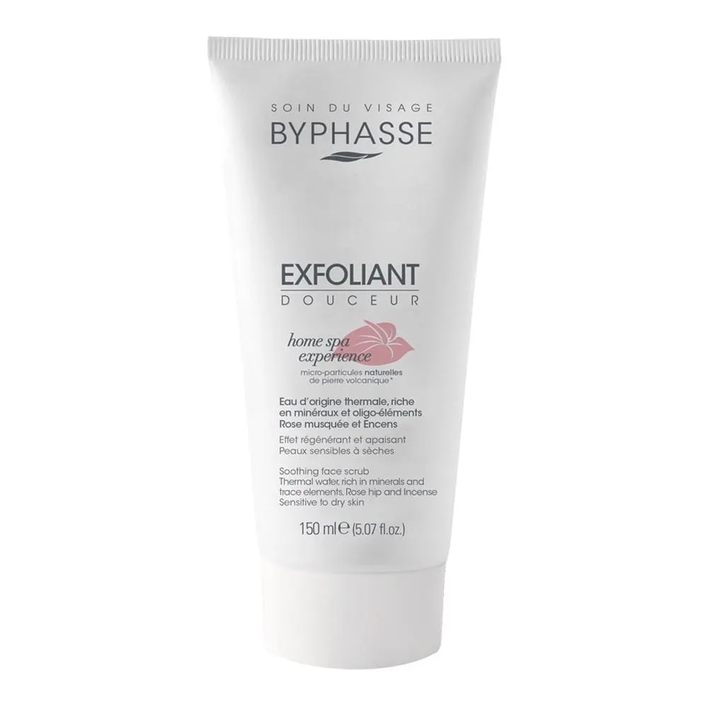 Byphasse-Home-SPA-Experience-Toning-Face-Scrub-150ml اسکراب صورت بایفاس مناسب پوستهای حساس و خشک حجم 150 میلیلیتر