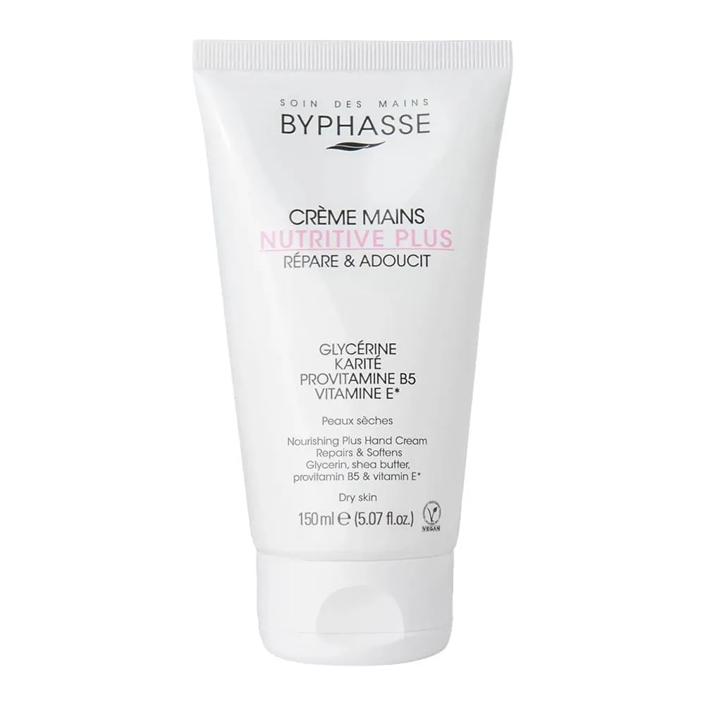 Byphasse-Nourishing-Plus-Hand-Cream-The-Classic-150ml کرم مغذی بایفاس مناسب پوستهای خشک