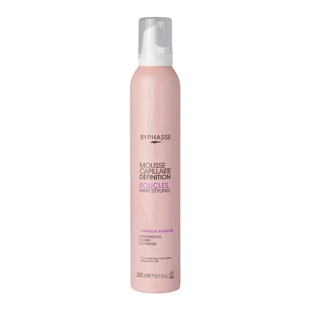 Byphasse-Styling-Foam-Activ-Boucles-300ml موس مو بایفاس مناسب موهای فر حجم 300 میل
