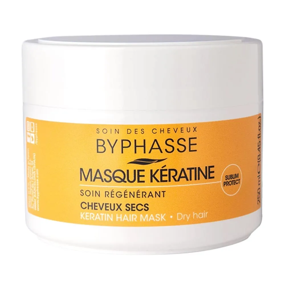 Byphasse-Sublim-Protect-Hair-Mask-Keratin-250ml ماسک مو حرفهای کراتینه بایفاس حجم 250 میلیلیتر