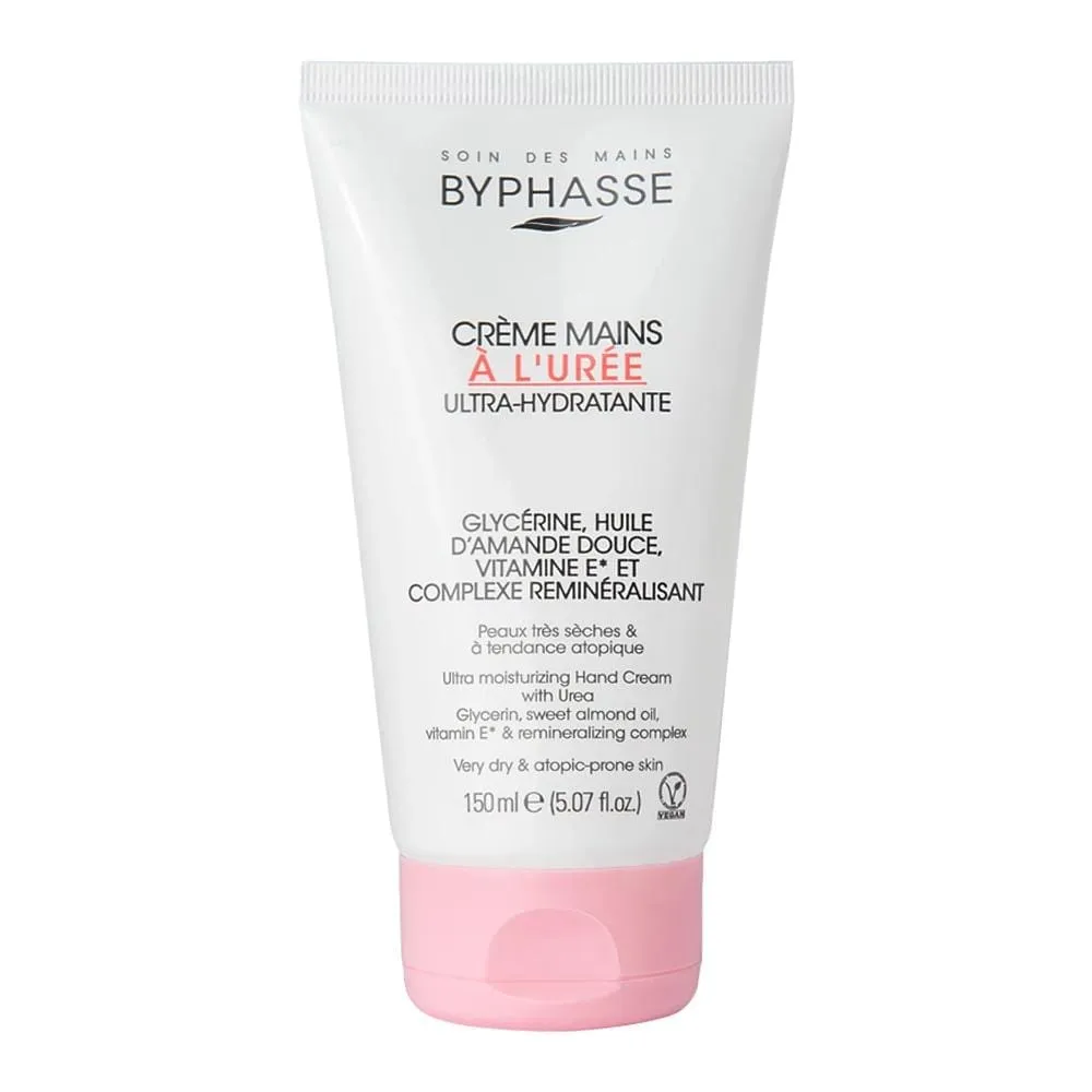 Byphasse-Ultra-Moisturizing-Urea-Hand-Cream-150ml کرم دست اوره ضد اگزما بایفاس مناسب پوستهای مستعد آتوپیک