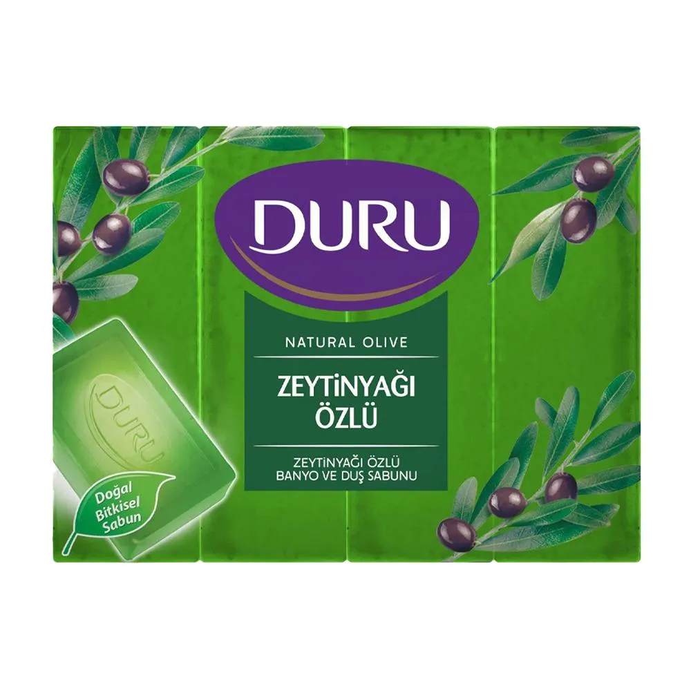 Duru-Natural-Olive-Zeytinyagi-Ozlu-Dus-Sabunu صابون دورو مدل Zeytinyagi Ozlu بسته 4 عددی