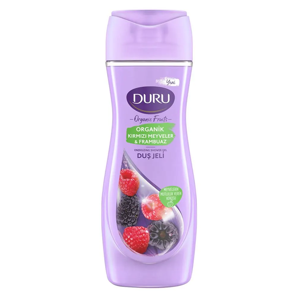 Duru-Organik-Kirmizi-Meyveler-Frambuaz-Dus-Jeli-450ml شامپو بدن دورو مدل Organik Kirmizi Meyveler & Frambuaz