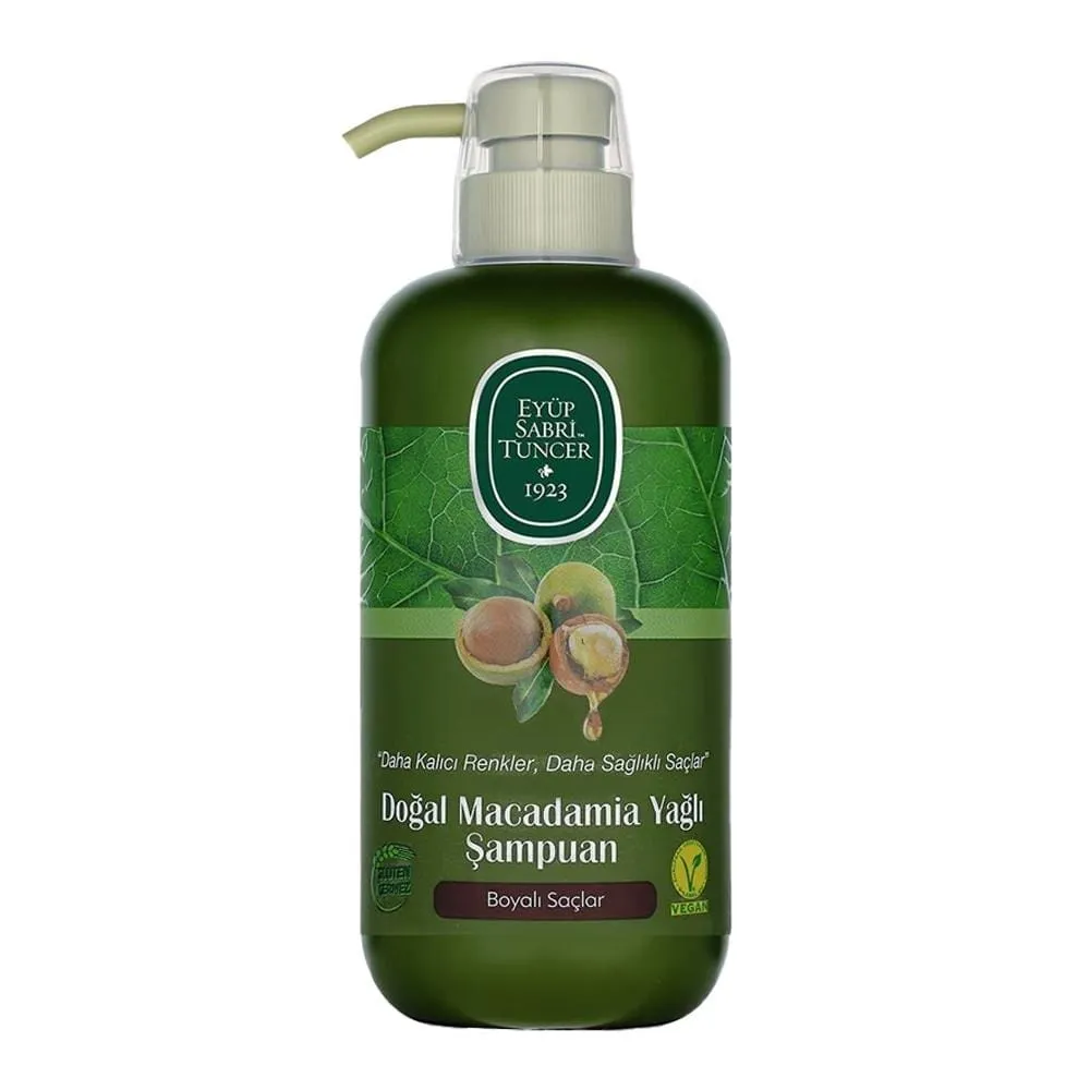 Eyup-Sabri-Tuncer-Dogal-Macadamia-Yagli-Sampuan-600ml شامپو ایوب صبری حاوی روغن ماکادمیا مناسب موهای رنگ شده