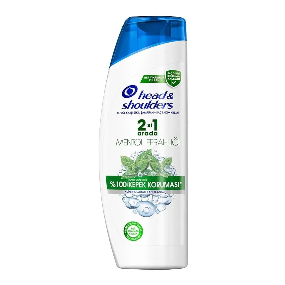 Head-Shoulders-Mentol-Ferahligi-2si-1-Arada-Sampuan-350ml شامپو ضدشوره هد اند شولدرز مدل Mentol Ferahligi