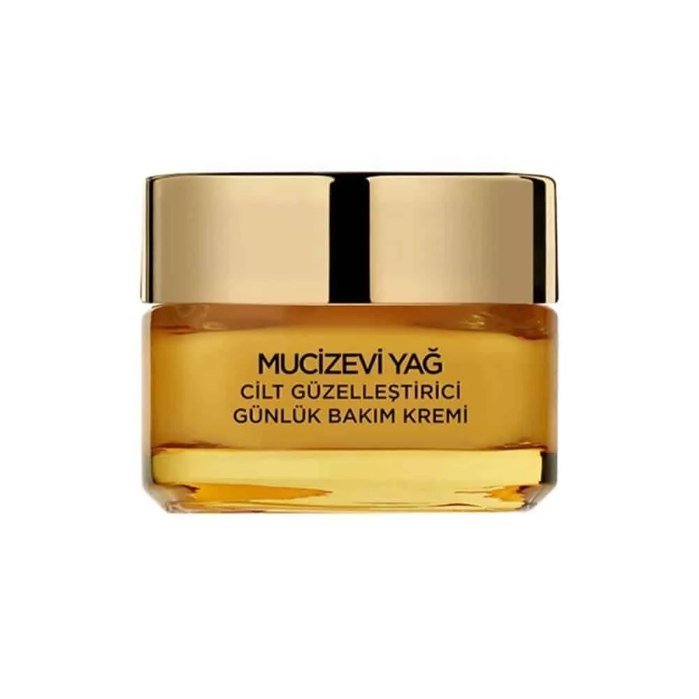 Loreal-Paris-mucizevi-yag-cilt-guzellestici-gunluk-bakim-kremi-50ml کرم روز لورال Loreal حاوی روغن های معجزه آسا حجم 50 میل