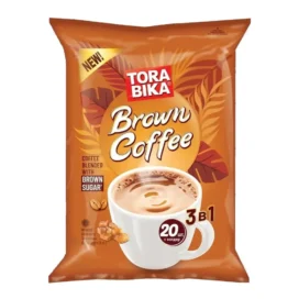 کافی میکس 3 در 1 تورابیکا مدل Brown حاوی شکر قهوه ای بسته 20 عددی