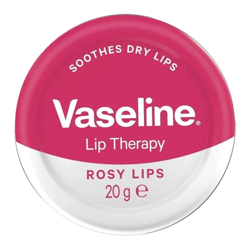 Vaseline-Lip-Therapy-Rosy-Lips-20g بالم لب وازلین صورتی مدل گل رز حجم 20 گرم