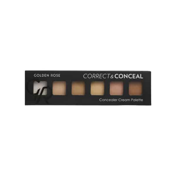 پالت کانسیلر گلدن رز مدل Correct & Conceal شماره 01 رنگ Light to Medium