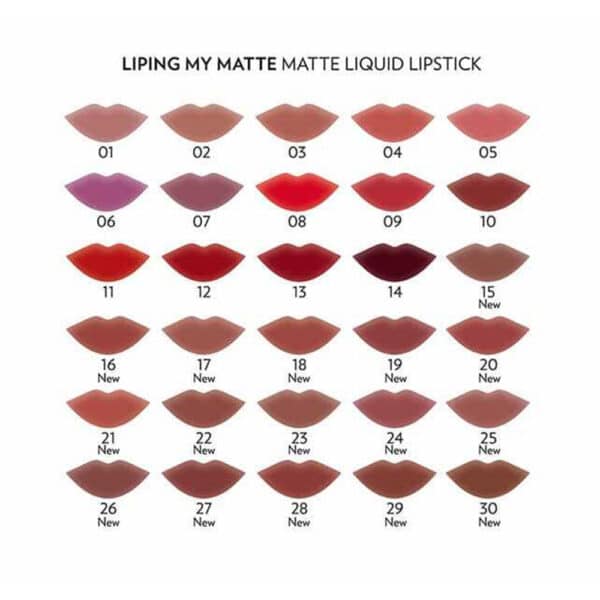 رژ لب مایع مات گلدن رز مدل LIPING MY MATTE شماره 15