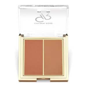 پالت رژ گونه دو رنگ گلدن رز مدل ICONIC DUO شماره 04 رنگ Soft Pink