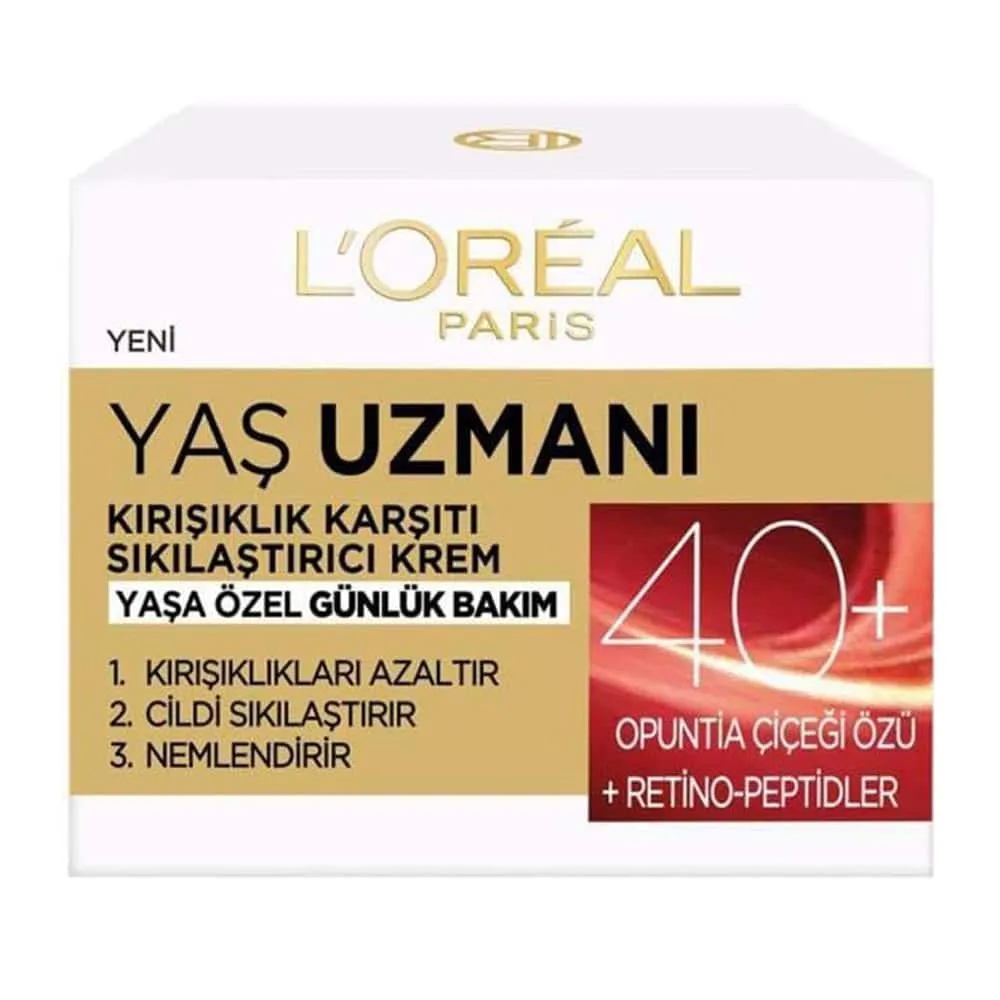loreal-paris-yas-uzmani-40-kirisiklik-karsiti-sikilastirici-gece-kremi-50ml کرم ضد چروک و سفت کننده روز لورآل مناسب 40 سال به بالا