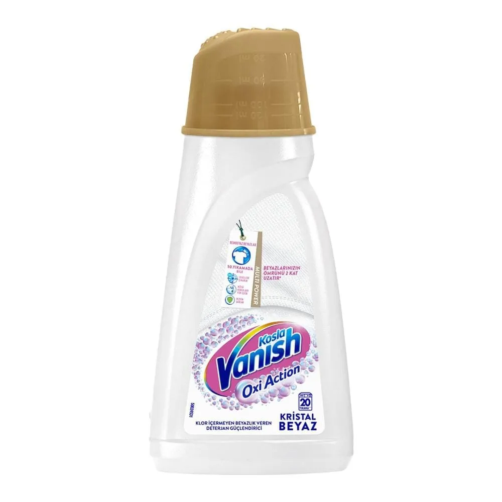vanish-kosla-multipower-kristal-beyaz-1000ml مایع لکه بر لباس ونیش مدل Oxi Action مناسب لباس های سفید