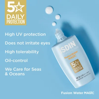 ضدآفتاب بی رنگ فیوژن واتر ایزدین با SPF50