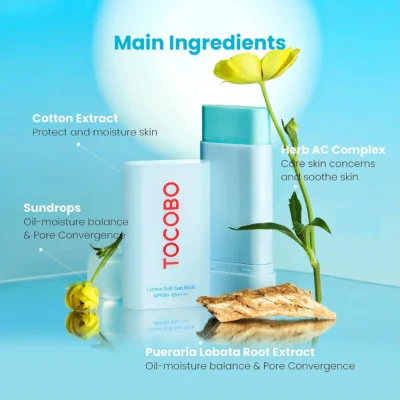 ضد آفتاب استیکی توکوبو اصل با SPF50 حاوی عصاره کتان