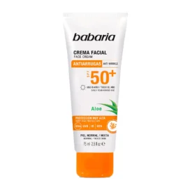کرم ضد آفتاب و ضد چروک صورت باباریا SPF50 حجم 75 میل