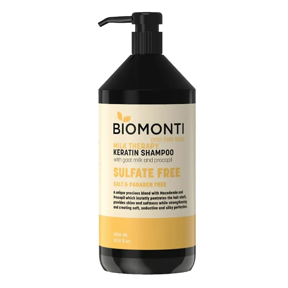 BIOMONTI-Milk-Therapy-Shampoo-1000ml.jpg شامپو بدون سولفات ضد ریزش بیومونتی مدل Milk Therapy