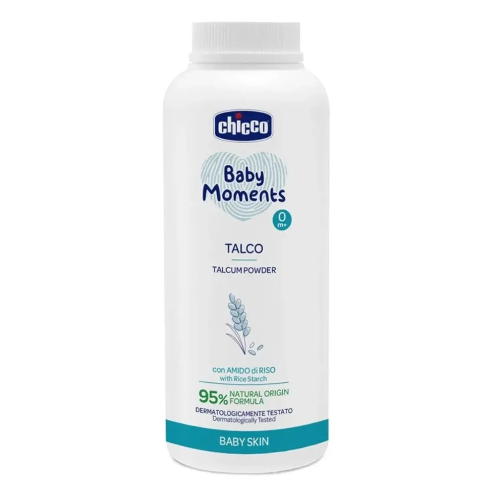 Chicco-Baby-Moments-Talcum-Powder-150g.jpg پودر بچه چیکو مدل Talco با عصاره گندم