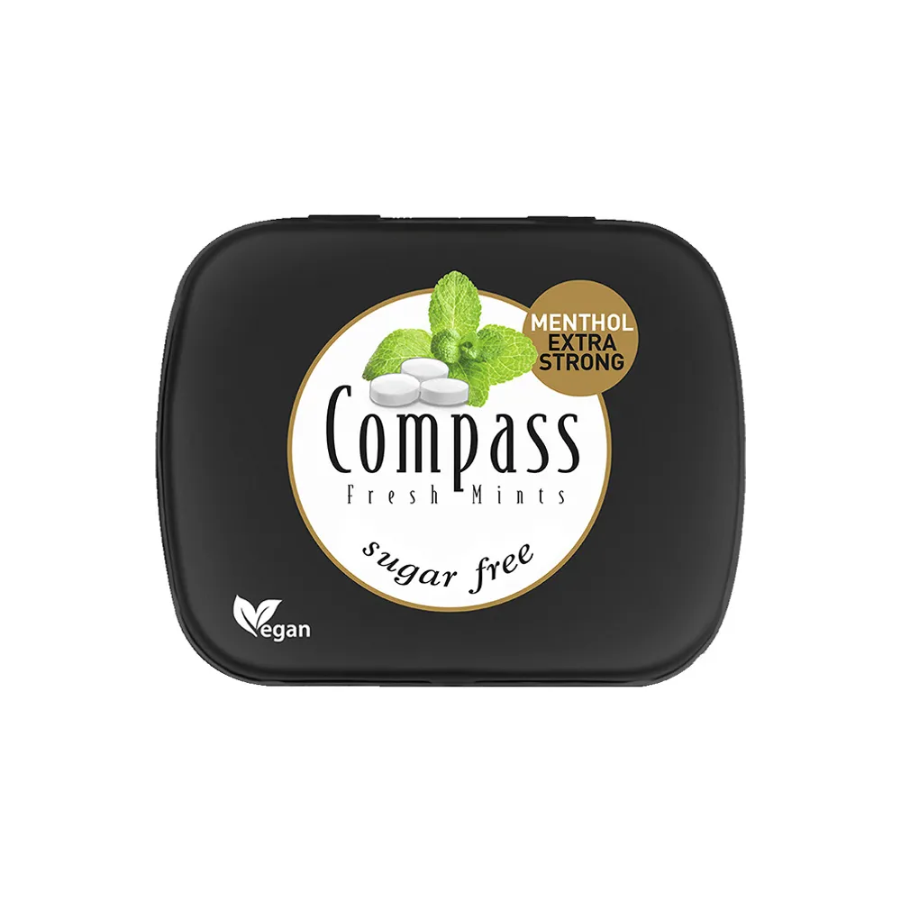 Compass-Menthol-Extra-Strong-14g.jpg خوشبو کننده دهان با طعم نعناع تند کامپس وزن 14 گرم