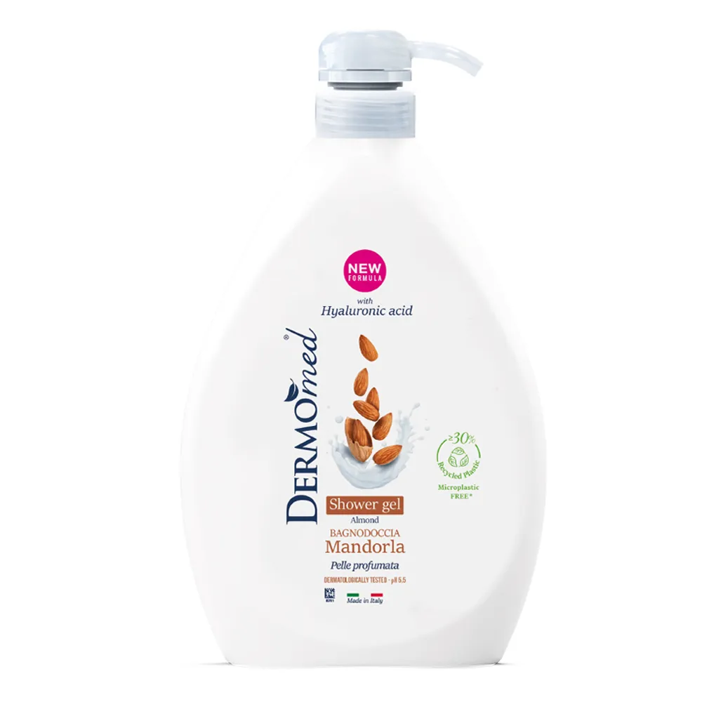 Dermomed-Almond-Gentle-Shower-gel-1000ml.jpg شامپو بدن درمومد Dermomed حاوی عصاره بادام