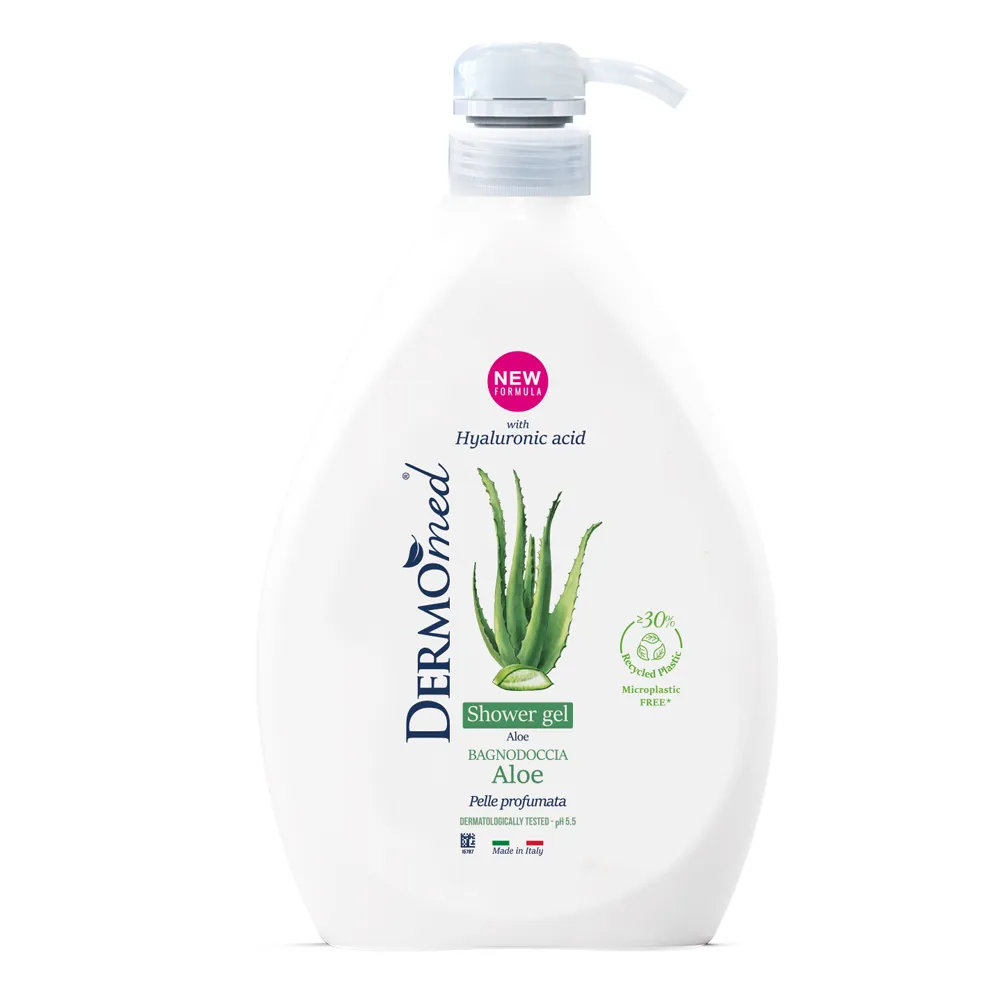 Dermomed-Aloe-Purifying-Shower-gel-1000ml.jpg شامپو بدن درمومد Dermomed با رایحه آلوئه ورا