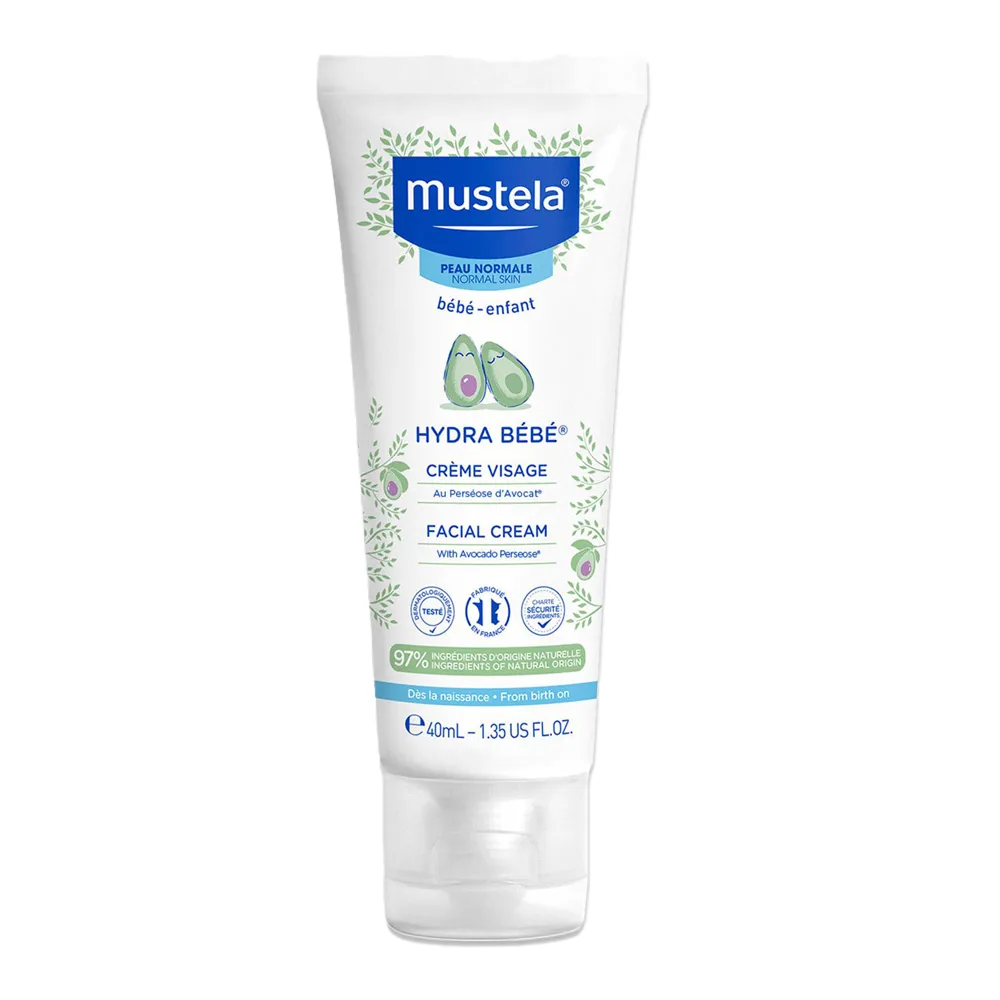Mustela-Hydra-Bebe-Facial-Cream-40ml کرم نرم کننده هیدرا ب ب موستلا 40 میل
