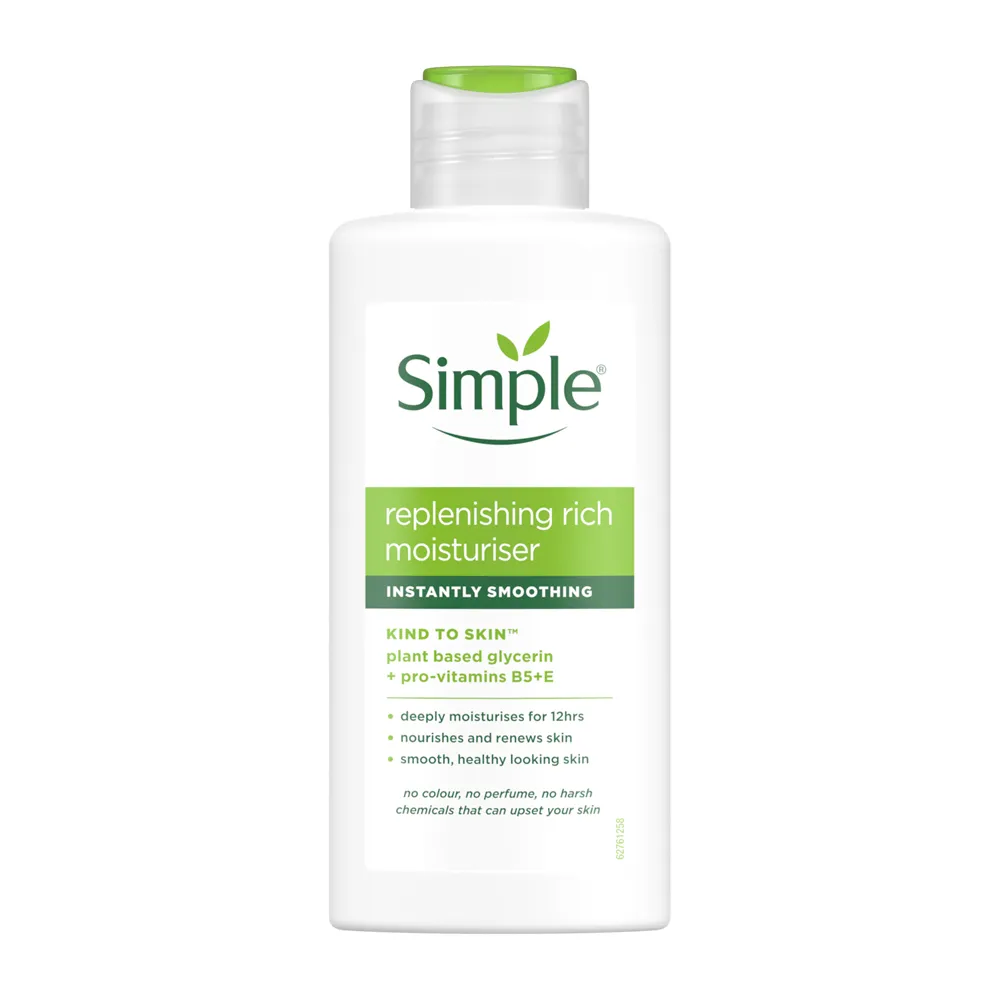 Simple-Replenishing-Rich-Moisturiser-125ml.jpg کرم آبرسان و مرطوب کننده سیمپل مدل ریچ حجم 125 میل