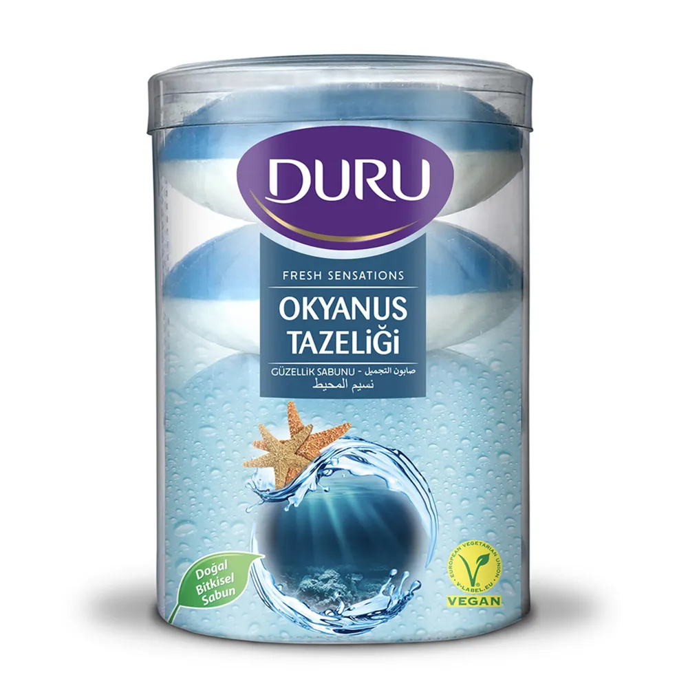 Duru-Guzellik-Sabunu-Fresh-Okyanus-Esintisi-400g.jpg صابون لیوانی دورو با رایحه اقیانوس بسته ۴ عددی